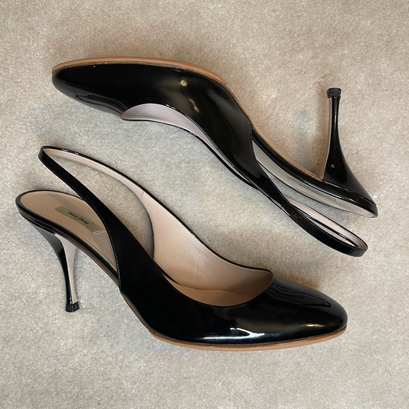Miu Miu patent leather slingback heels - Picture 3 of 10